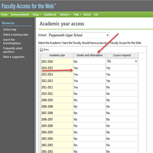 Academic Year Access