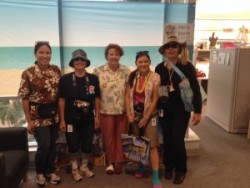 Grace Strother, Jamie DuMont, Mandy Newton, Kathy Richardson, and Carol Schenk - Tacky Tourist Day