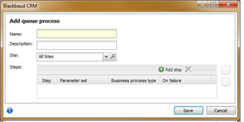 Add queue process screen