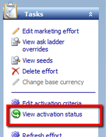 View activation status on Tasks menu