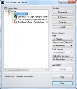 Citrix connection center