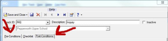 Checklist Setup Conditions