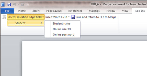 Insert Education Edge field