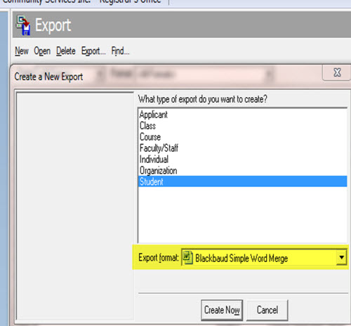 Blackbaud Simple Word Merge