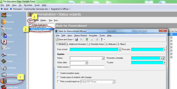 Mark for Reenrollment wizard