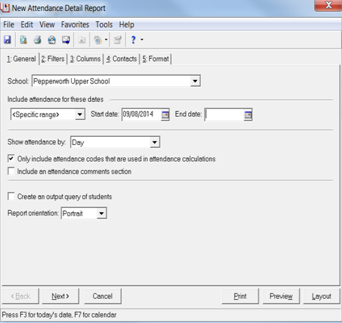 Attendance Detail Report
