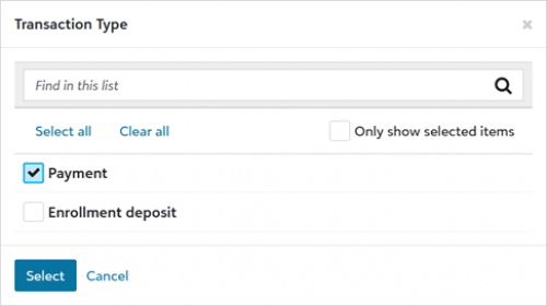 Transaction type filter added to Recent payments ffc5edf6838047de2ef29e78079ec667-huge-pi