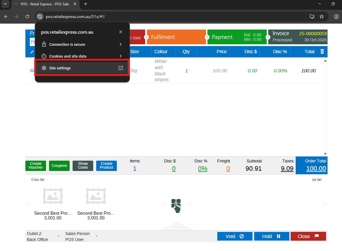 Enabling Local Network Access in Google Chrome for Retail Express