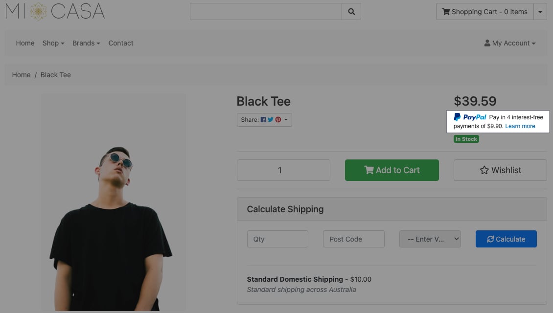 Product page