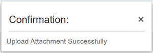 default existing cases attachment confirmation message