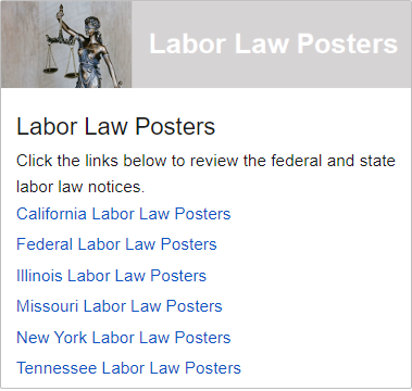 labor laws posters widget