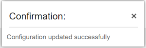 configuration confirmation