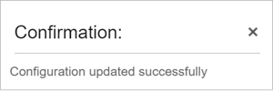 configuration updated message