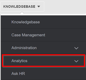 analytics menu