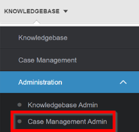 case management admin menu item