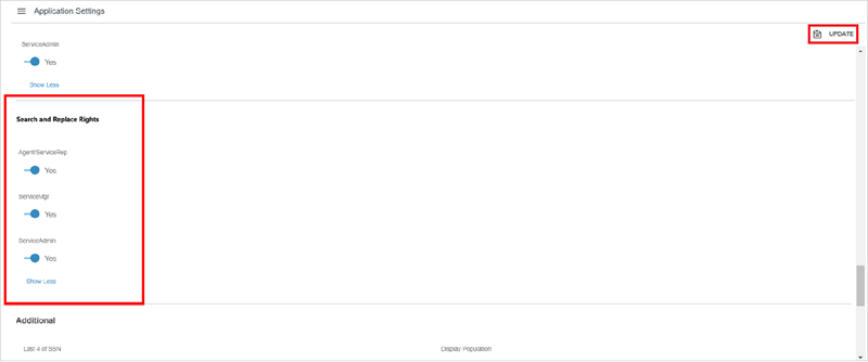 application settings search and replace