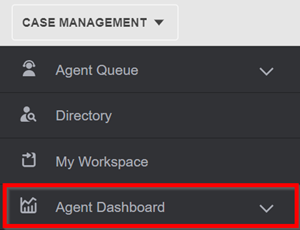 case management menu agent dashboard