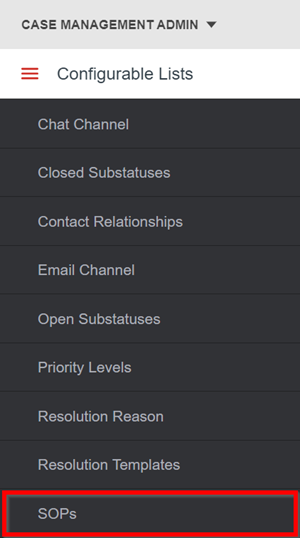 configurable lists sops