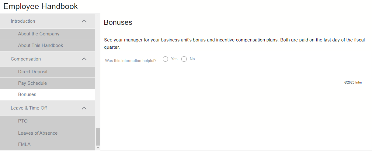 employee handbook