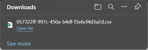 export downloads