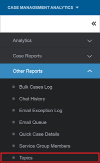 other reports menu topics