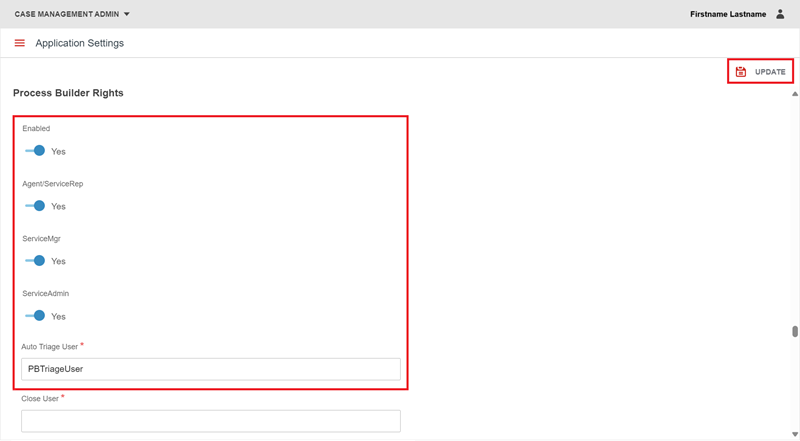 process builder rights triage