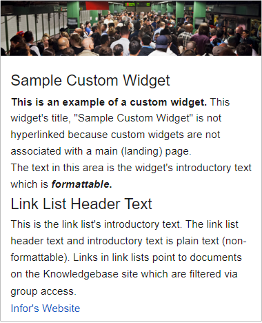 health and wellness widget