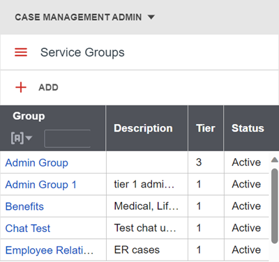 select service group