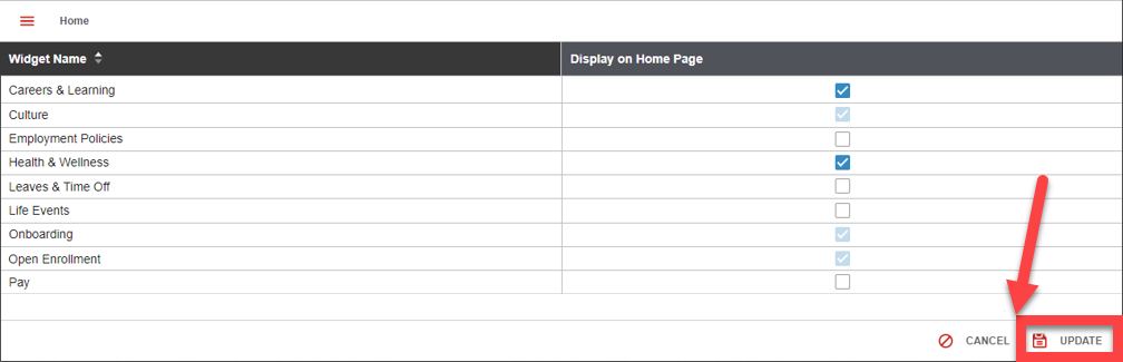 set up home page