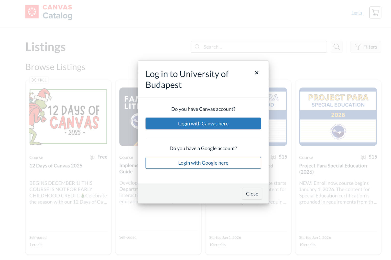 Support Multiple Login Paths in Canvas Catalog - Instructure Community