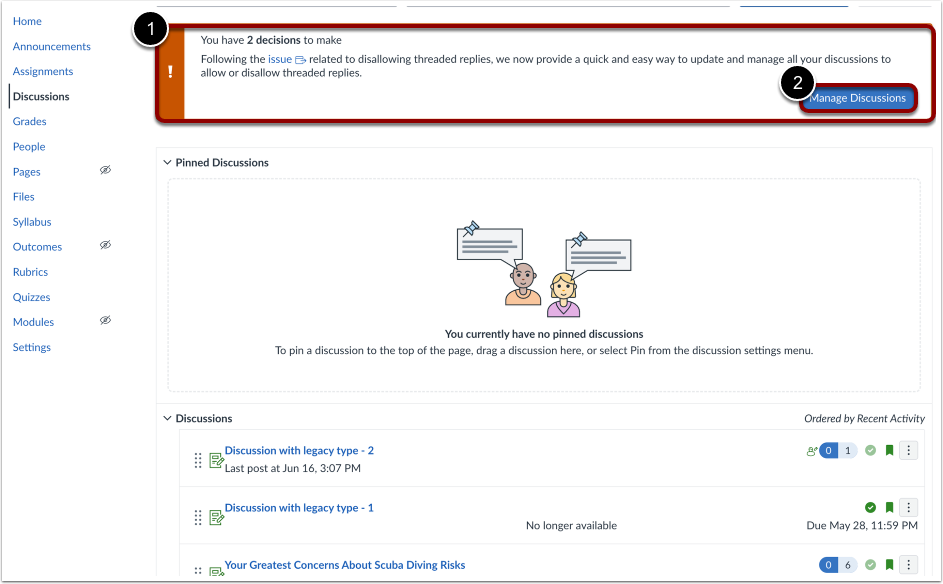 Manage Discussions Banner