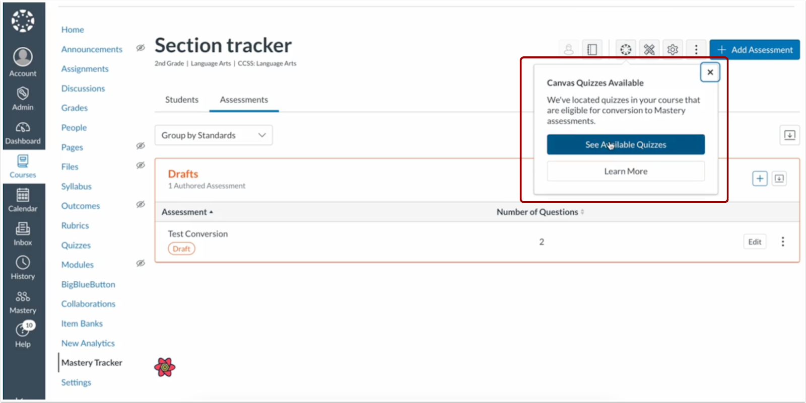 See Available Quizzes