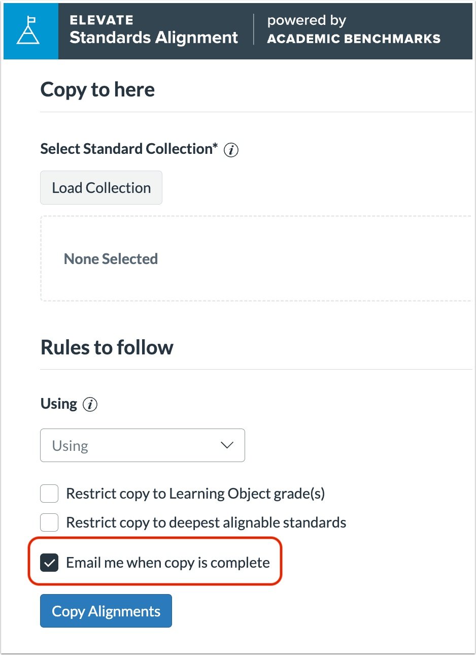 View Email Me When Copy Is Complete Checkbox