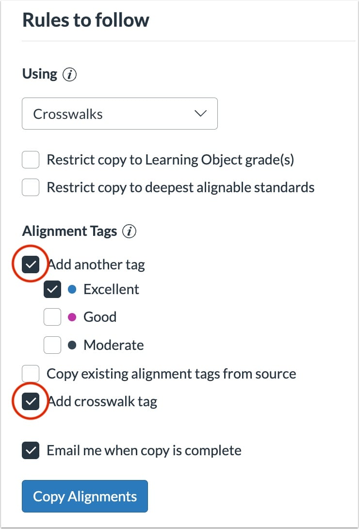 View Rules to Follow for Tags
