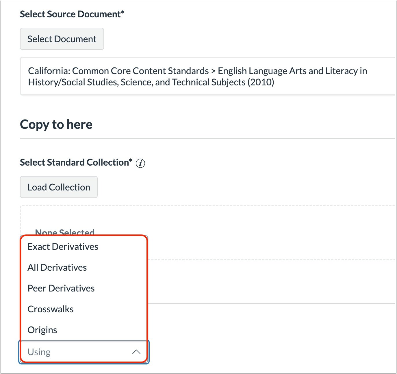 View Relationships Available for Copying