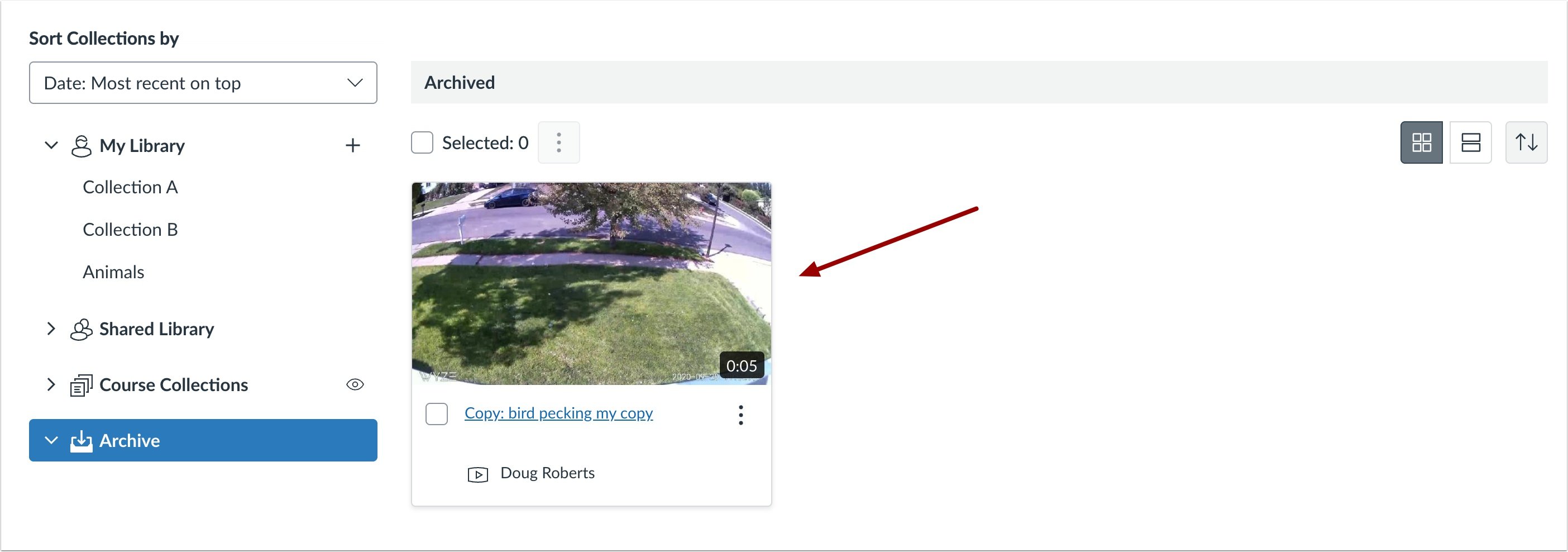 View Archived Media in Media Library