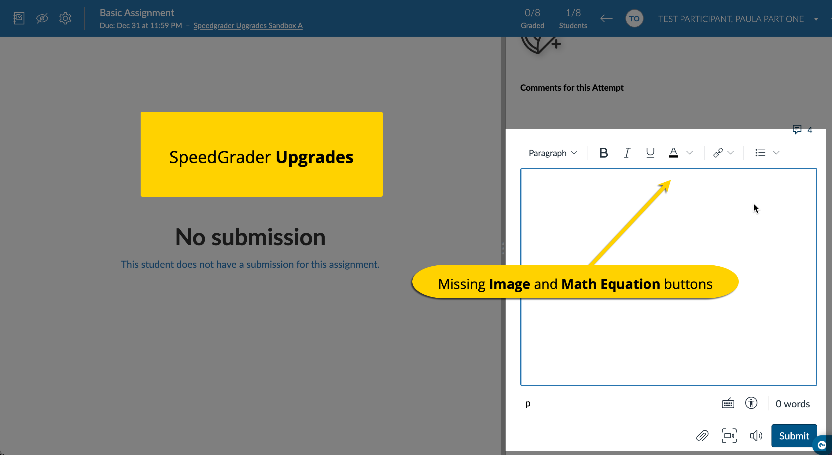 SpeedGrader Upgrades