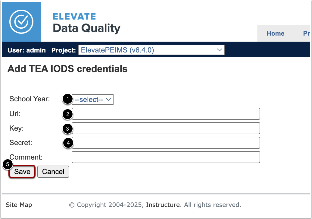 Add TEA IODS Credentials