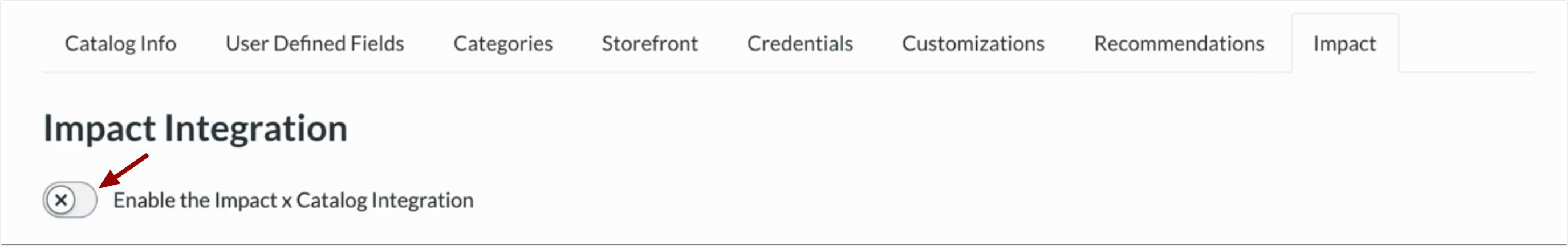 View Catalog and Impact Integration