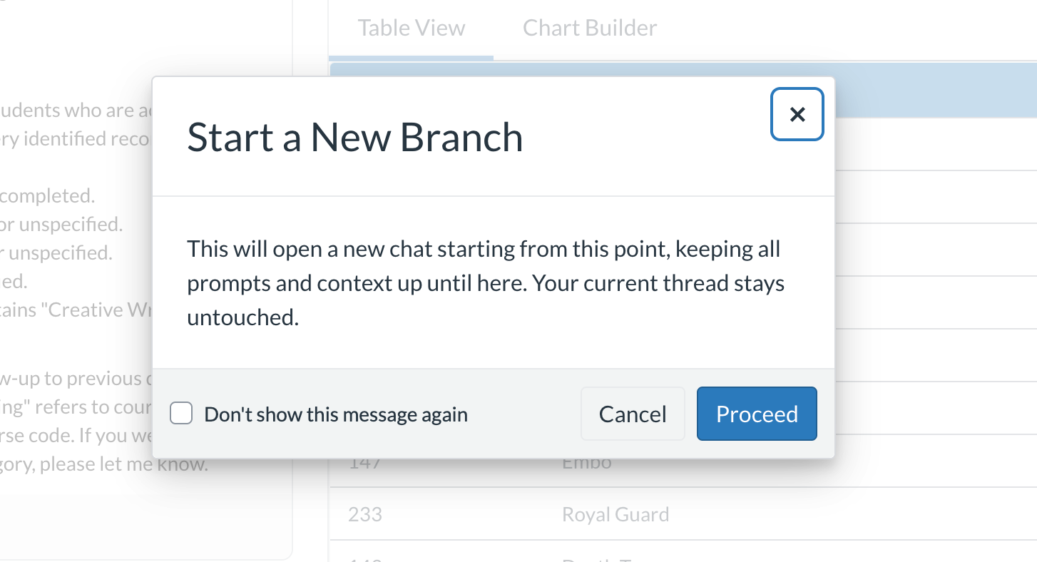 Branching Off from an Existing Chat Thread 2