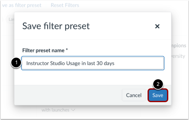 Save Filter Preset
