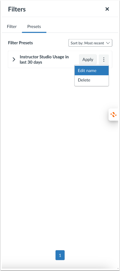 Edit or Delete Presets
