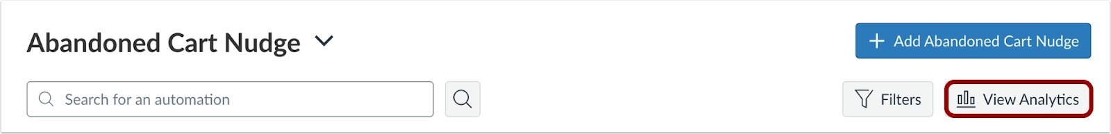Open View Analytics Button