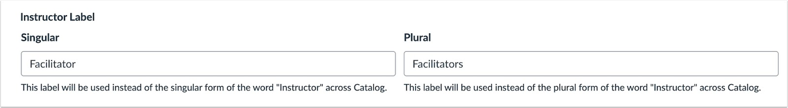 View Customized Instructor Label