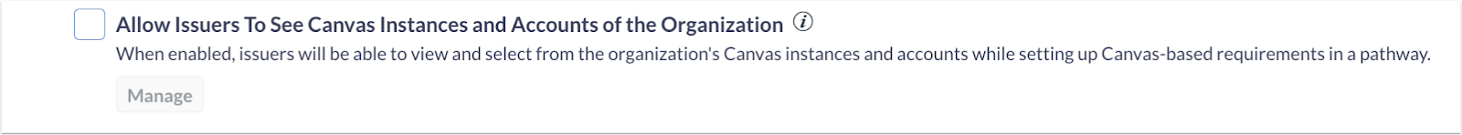 Content Setting Allow Issuers to See Canvas Instances and Accounts of the Organization