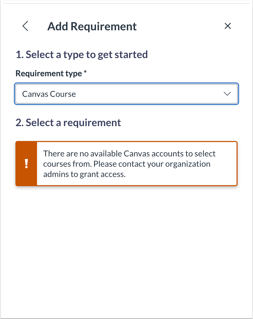 Add Requirement Modal