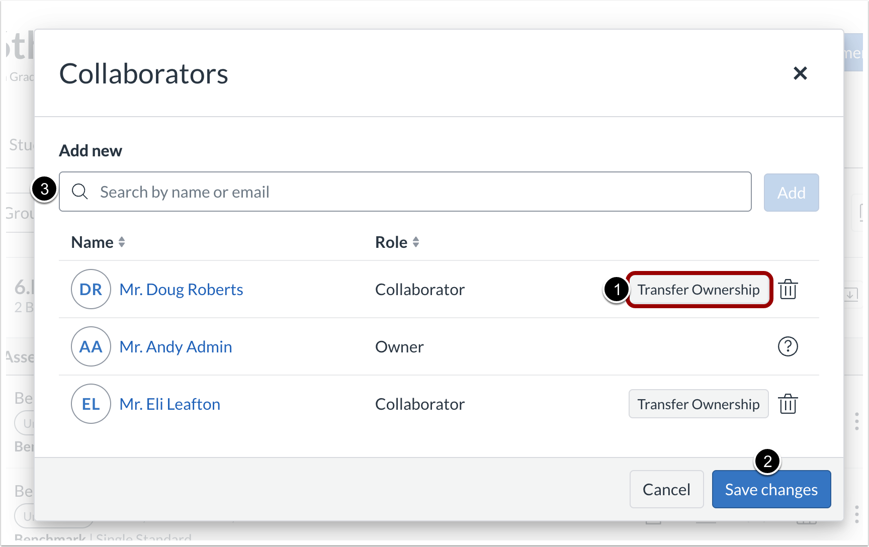 Owner and Collaborators