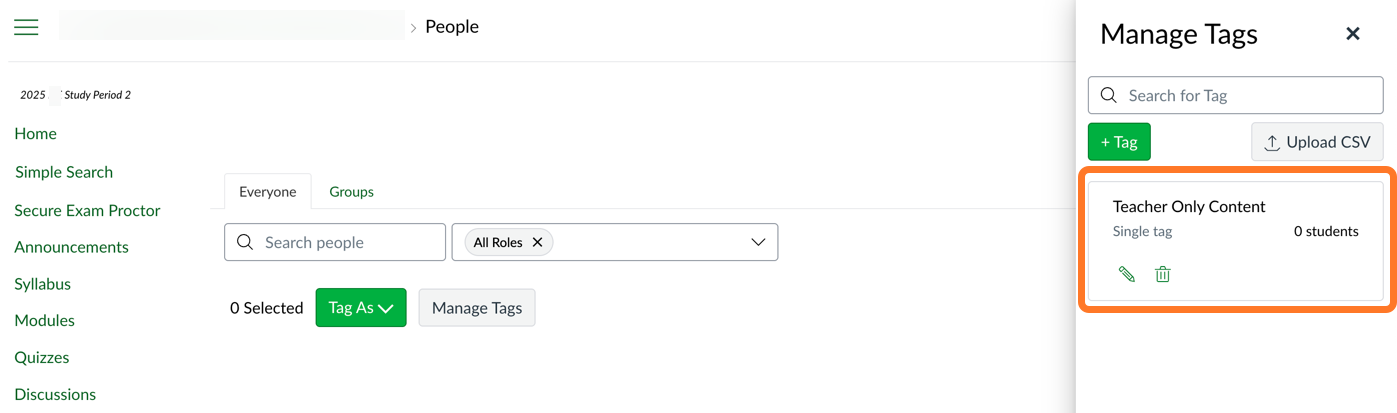 Create a differentiation tag