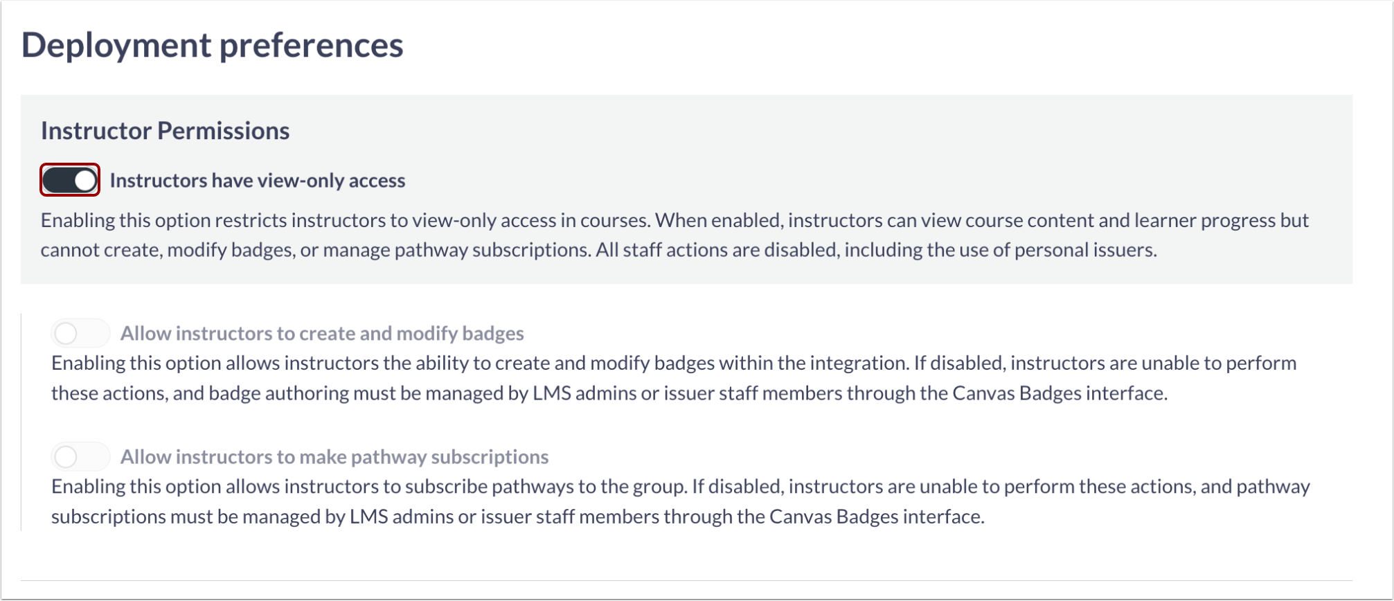 Deployment Preferences