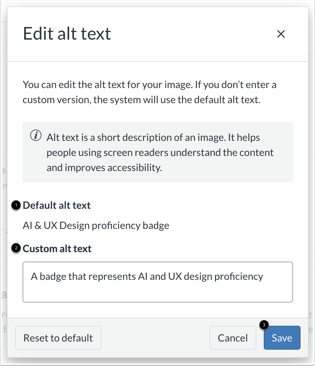 Edit Alt Text Modal